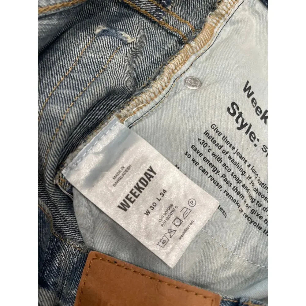 WEEKDAY SPHERE LOW LOOSE JEANS SIZE 30